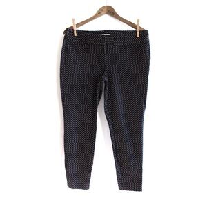 Loft Polka Dot Cropped Zipped Ankle Capri Pants 10 / 30 Preowned